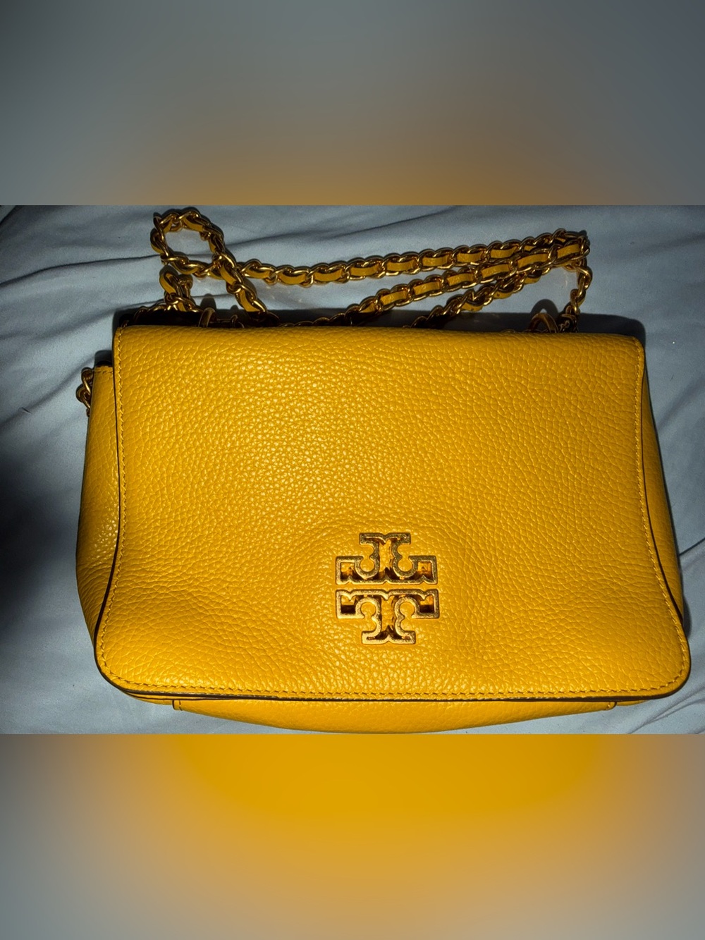 Tory Burch Yellow Leather Chain Shoulder/crossbody  Bag